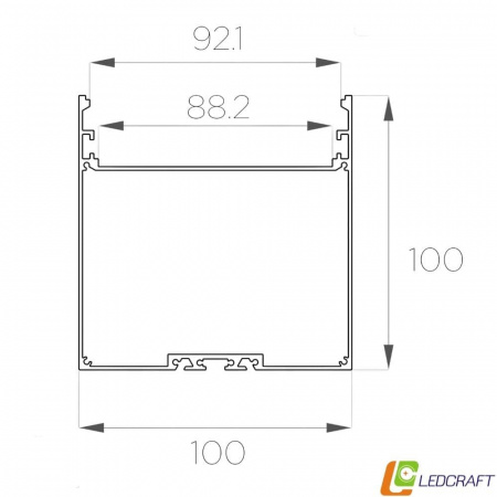 Алюминиевый профиль LC-LP-100100-2 (2)